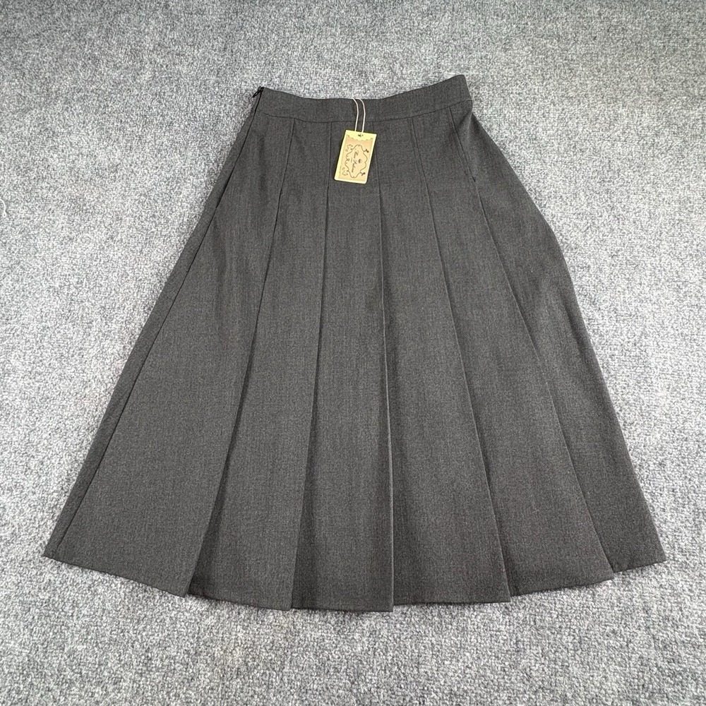 Miss Patina Pleated Skirt Women's 6 Gray Dark Academia Preppy Schoolgirl Classic
